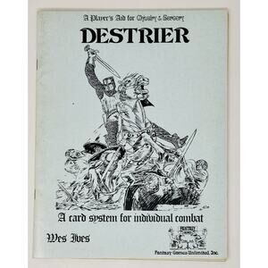 Chivalry & Sorcery Destrier A Card System for Individual Combat FGU 1978 RPG